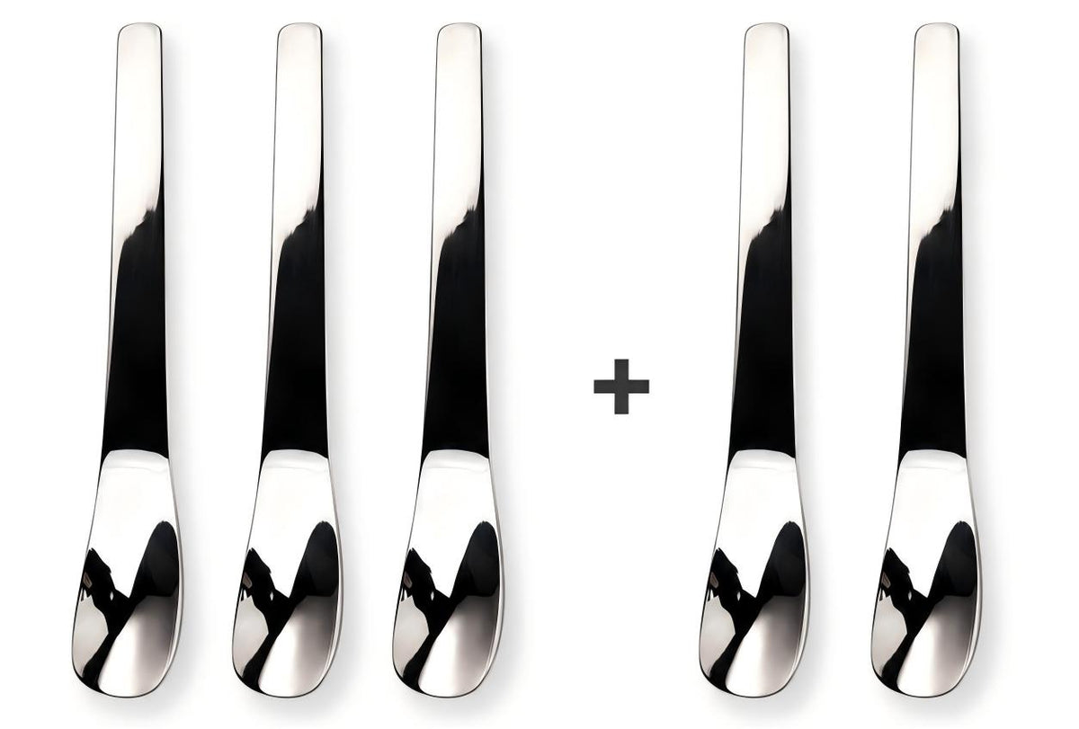 🥄 Stainless steel dessert spoon with a long handle – Scoop deeper & reach further with ease