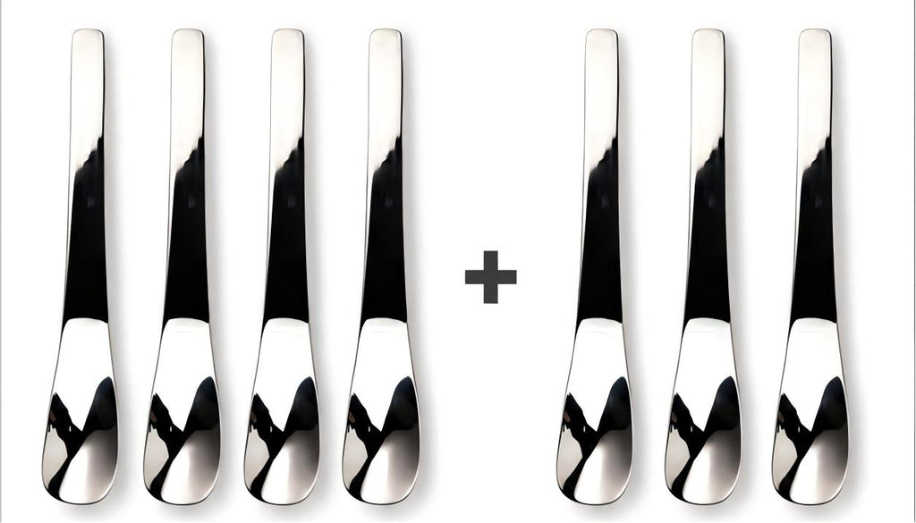 🥄 Stainless steel dessert spoon with a long handle – Scoop deeper & reach further with ease