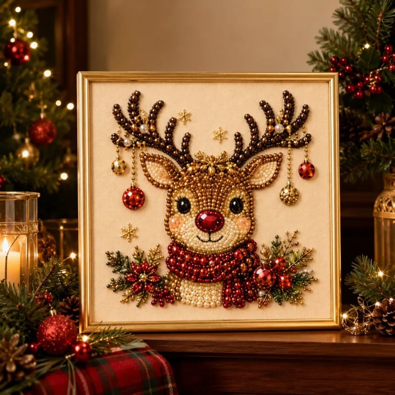 ✨ 3D Christmas Pearl Craft Kit – Relaxing DIY Holiday Art