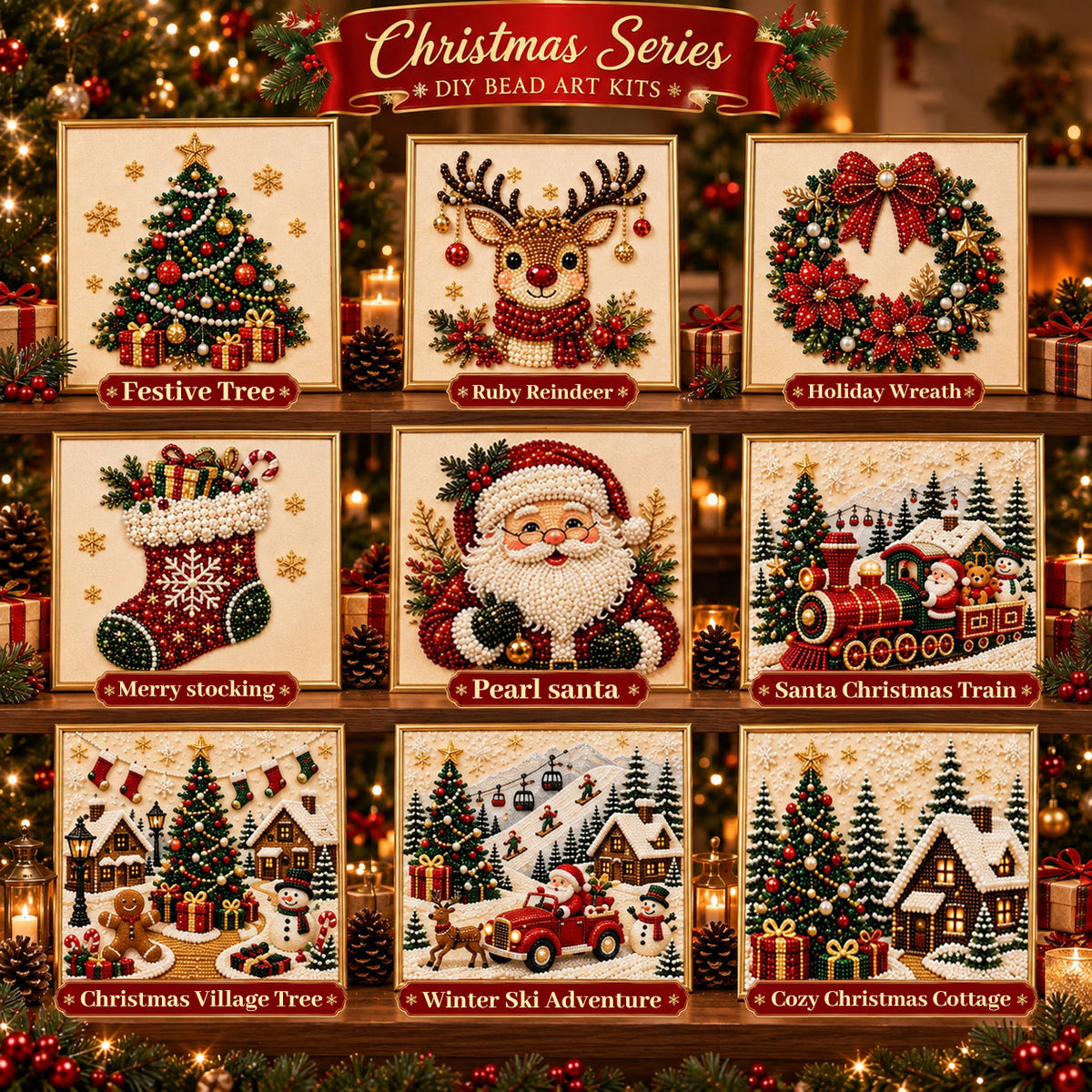 ✨ 3D Christmas Pearl Craft Kit – Relaxing DIY Holiday Art