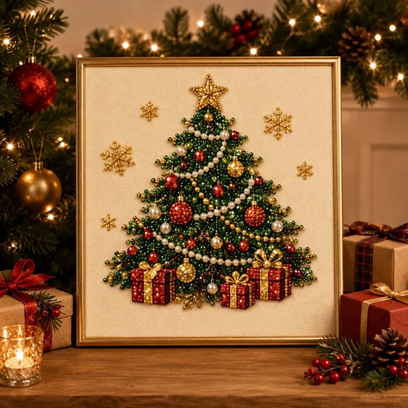 ✨ 3D Christmas Pearl Craft Kit – Relaxing DIY Holiday Art