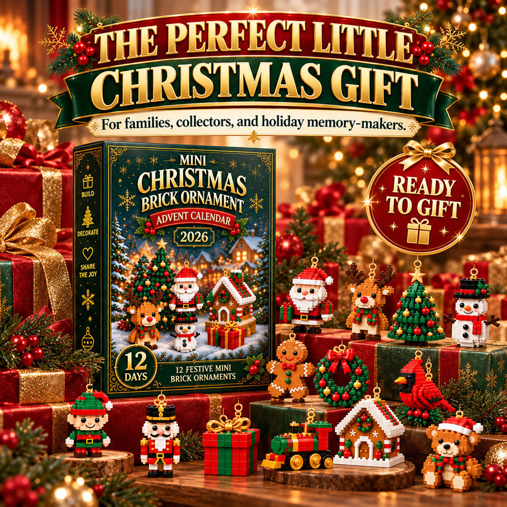 ⏳ Last day to save 49% – 🎄 12-Day Mini Christmas Ornament Advent Calendar | 12 unique festive buildable designs with hanging loops—perfect for decorating Christmas trees, wreaths, and holiday displays 🧱