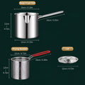 🍳 Oil‑Saving Deep Fry Pot, Stainless Steel Small Frying Pot with Strainer Basket & Food Clip