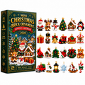 🎄 24-Day Mini Christmas Ornament Advent Calendar | 24 unique festive buildable designs with hanging loops—perfect for decorating Christmas trees, wreaths, and holiday displays 🧱