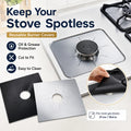 4-Piece Reusable Non-Stick Gas Stove Burner Covers – Heat-Resistant & Washable