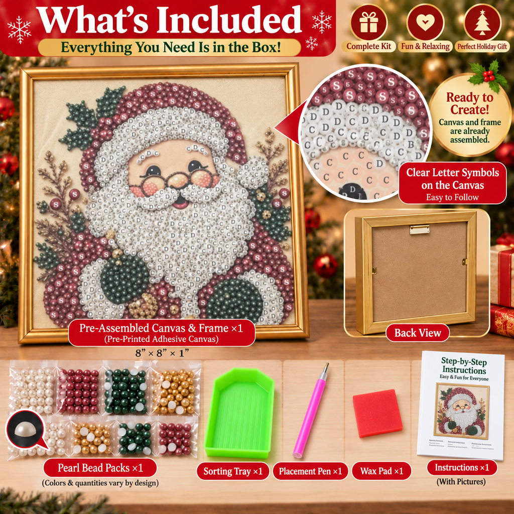 ✨ 3D Christmas Pearl Craft Kit – Relaxing DIY Holiday Art