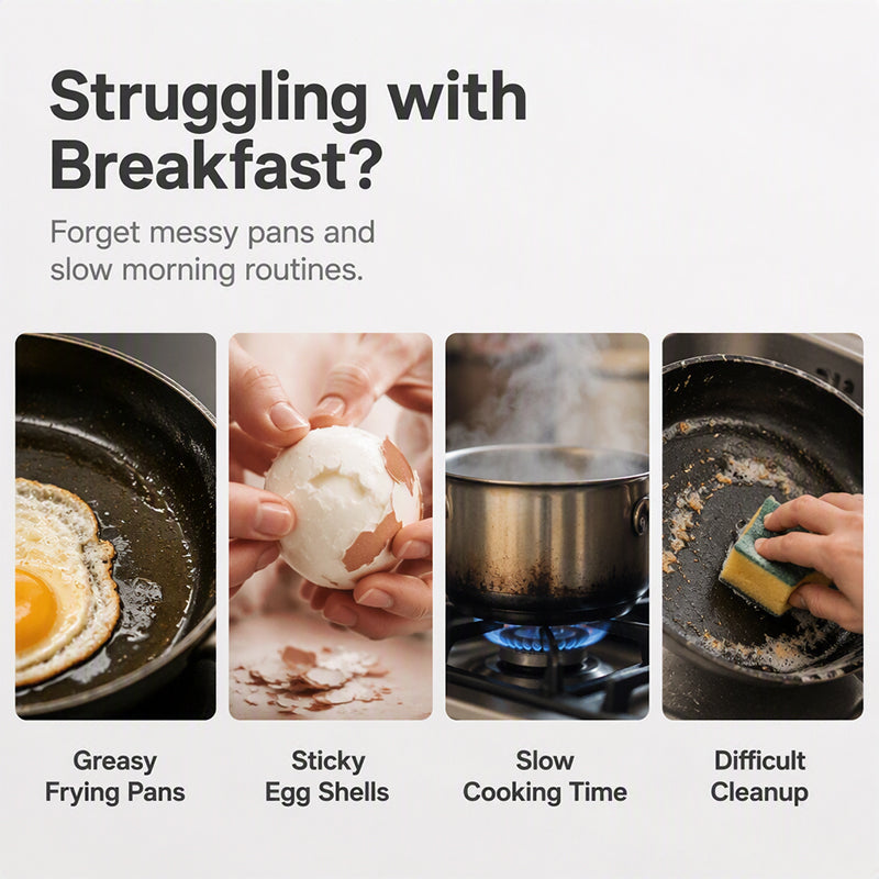 🥳2026 HOT SALE🥳💞50K+ SOLD! 🥗🎁 BUY 1 GET 1 FREE!  Microwave Egg Poacher –  Dual‑cavity, non‑stick & easy clean. Healthier than frying 🏠✅