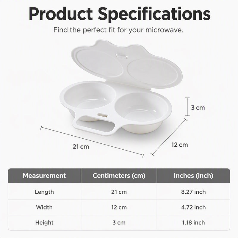 🥳2026 HOT SALE🥳💞50K+ SOLD! 🥗🎁 BUY 1 GET 1 FREE!  Microwave Egg Poacher –  Dual‑cavity, non‑stick & easy clean. Healthier than frying 🏠✅